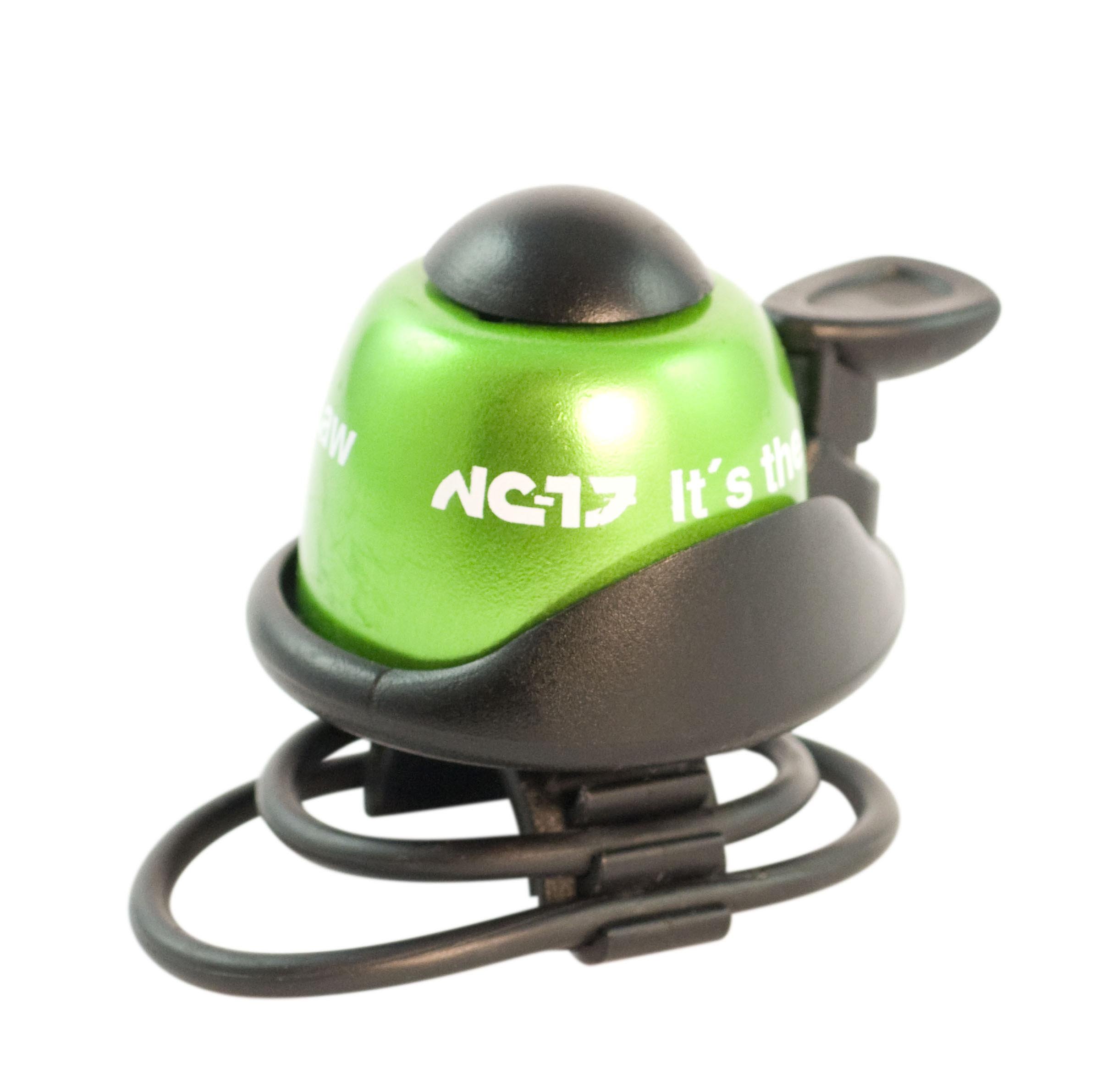 NC-17 Safety Bike Bell/Aluminium Bicycle Bell for all Bikes/Bicycle Horn/clearly audible sound / 6, green