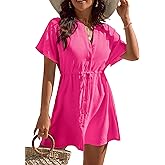 Blooming Jelly Women's Swimsuit Cover Ups Button Down Bathing Suit Coverups Bikini Beach Dress for Swimwear