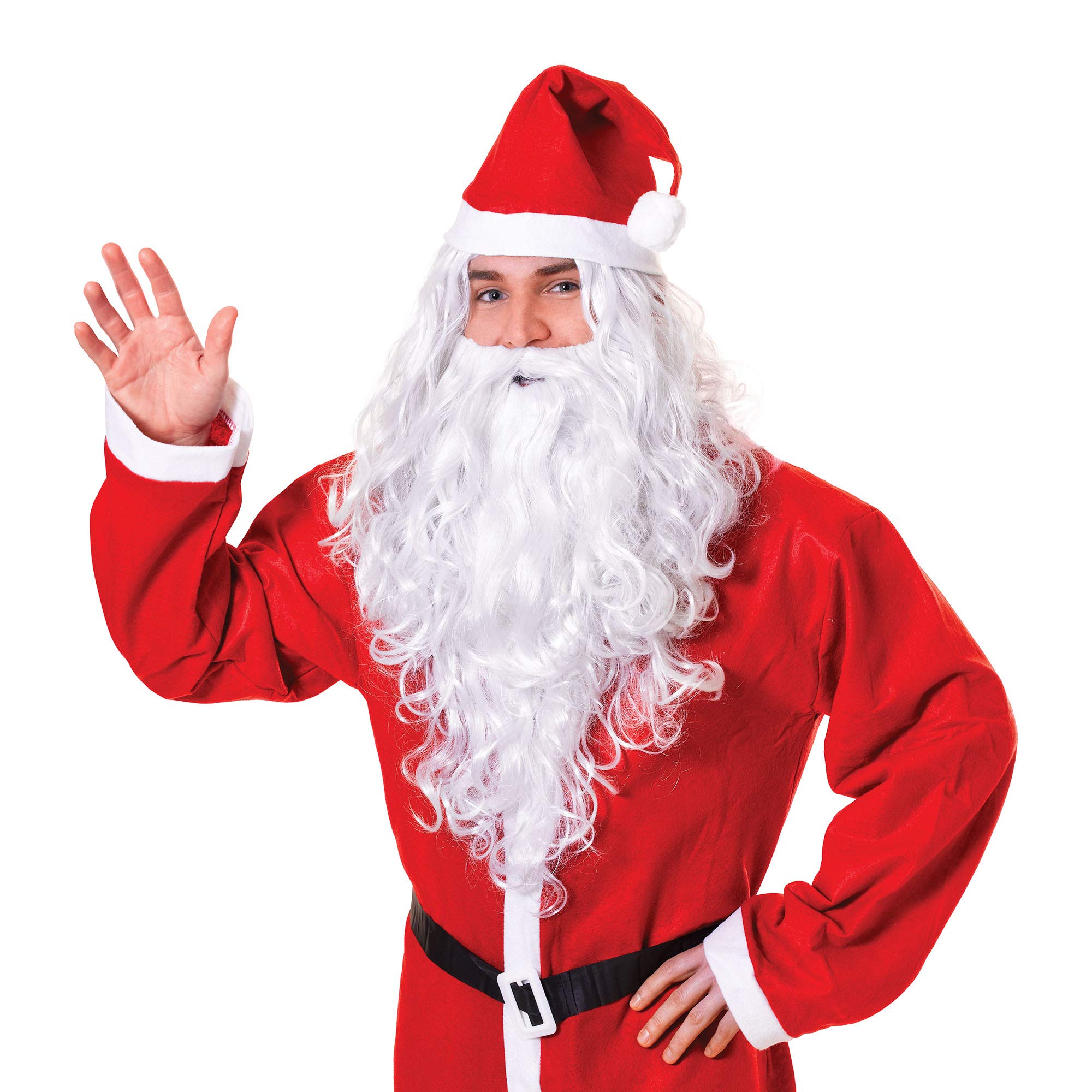 Bristol Novelty BW574 Santa Wizard Budget Wig and Beard, Mens, White, One Size