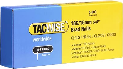 Tacwise 0394 Galvanised 18G Brad Nails 15mm Pack of 5000