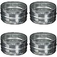 Lambro #246 6" Aluminum Duct Connector, 4 Pack