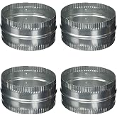 Lambro #246 6" Aluminum Duct Connector, 4 Pack