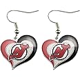 aminco NHL womens Swirl Heart Earrings