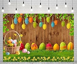 7X5ft Easter Photography Background Colorful Eggs