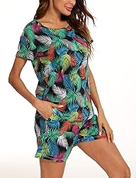 ENJOYNIGHT Womens Pajama Shorts Sets Cotton Pjs