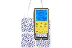 TENSCARE | Sports TENS Machine + EMS Unit Muscle Stimulator | Dual Channel 2-in-1 Tens Unit with EMS | 55 programs for Pain R