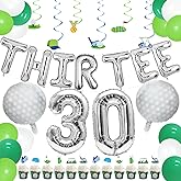 Thir Tee Balloons Golf Ball Themed Happy 30th Birthday Decorations For Him 30 Birthday Decorations For Men 30 Balloon Numbers 30th Birthday Banner Cheers To 30 Years Thirty Party Decorations