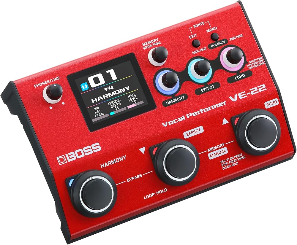 Boss VE-22 Vocal Performer Multi-Effects Processor with Harmony
