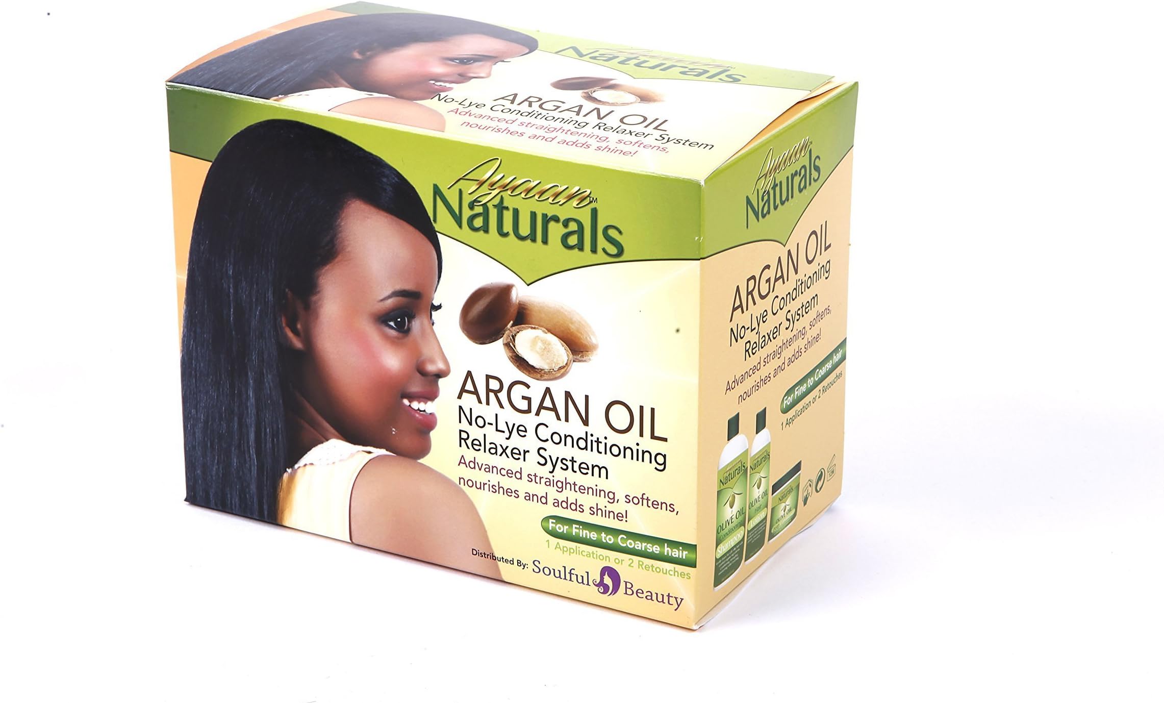 Argan Oil No-Lye Afro Hair Relaxer (1 strength for fine to coarse hair) by Ayaan Naturals