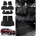 Rongtaod Floor Mats Compatible with 2020-2025 Ford Explorer Trunk Mat Cargo Mat Cargo Liner Back Seat Cover Protector 2024 Explorer Accessories (Trunk Mat with Backrest Mat+Floor Mats)