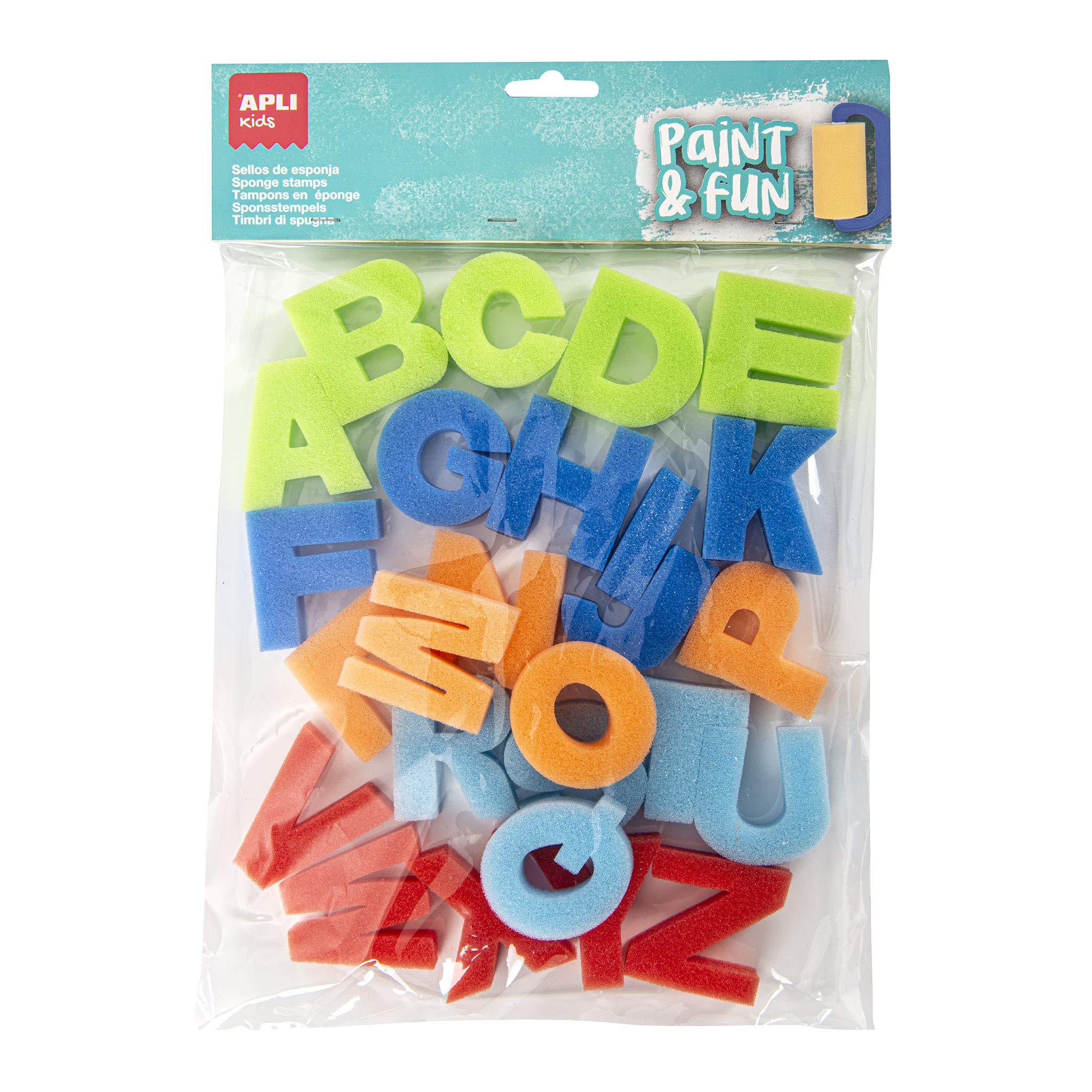 APLI Kids Stamps and Paint Sponge Stamps - ABC Unica
