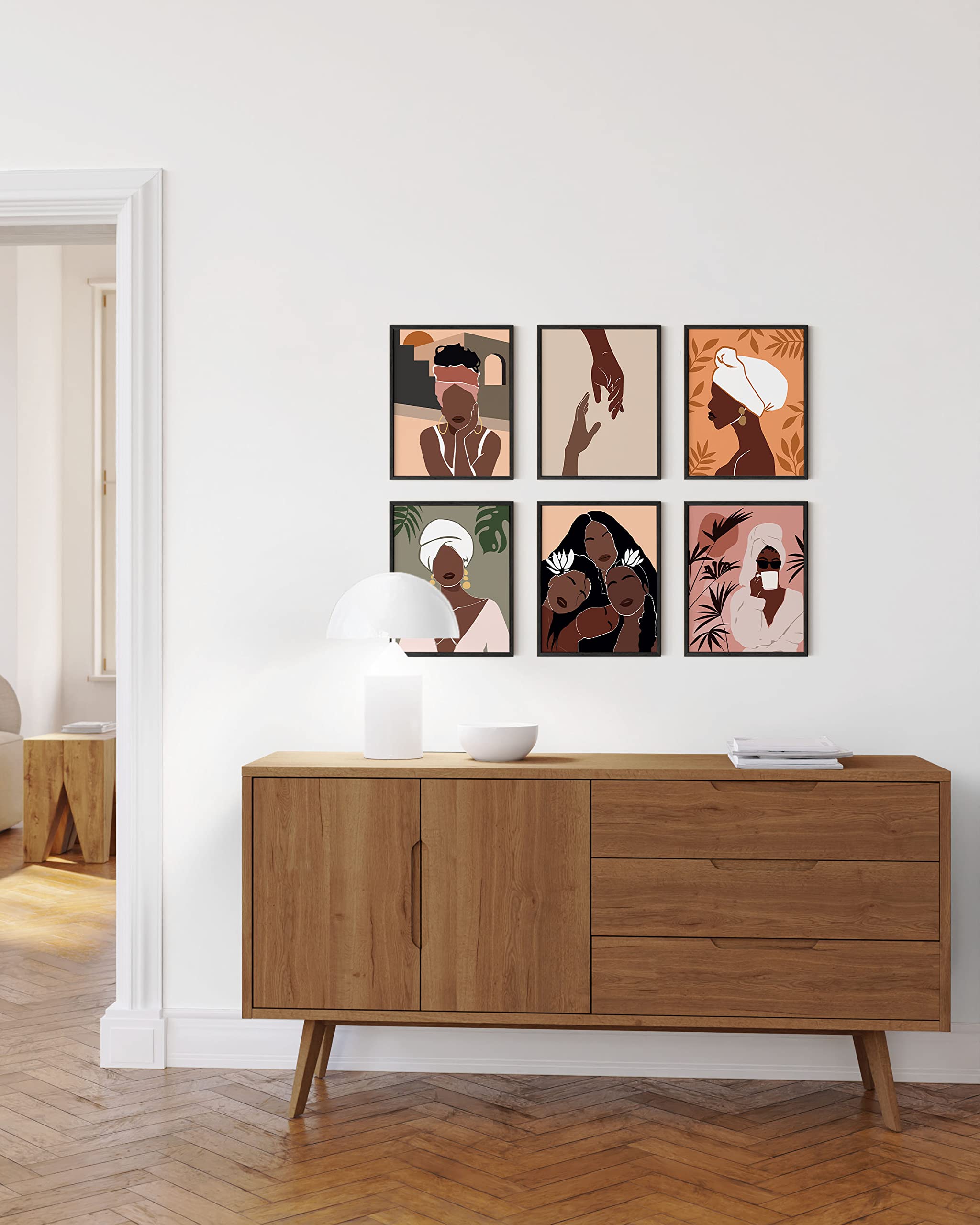 Black Woman Wall Art Set