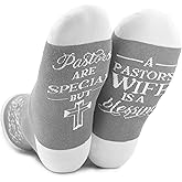 InnoBeta Pastor Wife Appreciation Gifts Religious Socks for Women, Gifts for Pastor's Wife, One Size Crew Socks, Pastors are Special But A Pastor's Wife is A Blessing