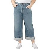 Silver Jeans Co. Women's Plus Size Be Easy High Rise Wide Leg Jeans