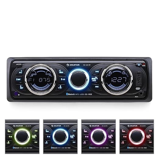 title=Auna MD-160 BT • autoradio BLUETOOTH • Ingressi MP3 USB SD • Frontalino