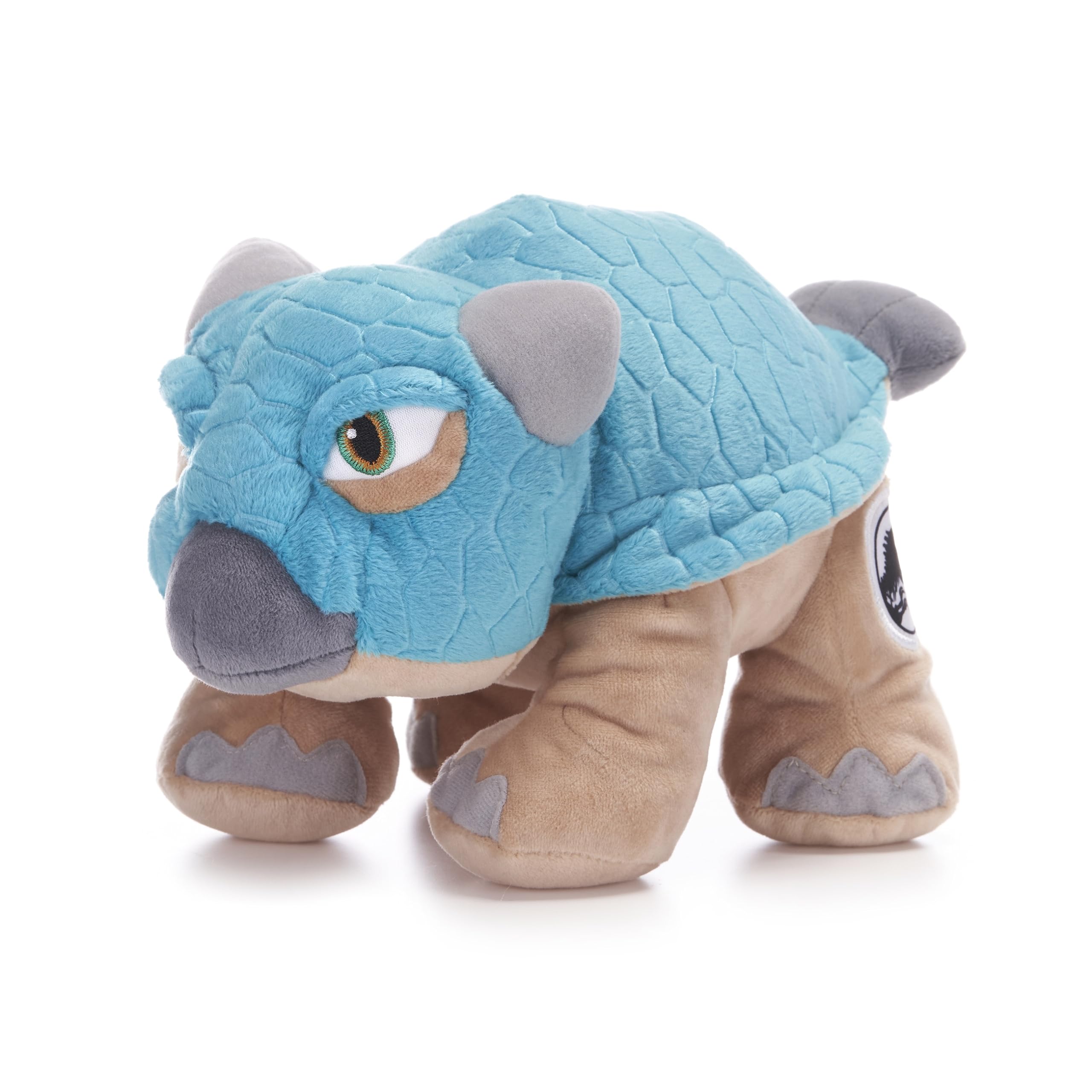 Posh Paws Jurassic World Camp Cretaceous 10" (25cm) Bumpy Ankylosaurus Dinosaur Soft Toy, Green, 49008