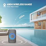 TECKNET Wireless Doorbell IP65 Waterproof Twin Plug-in Door Chime Kit view 2