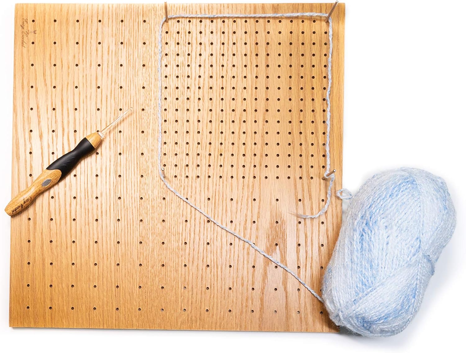 Easy Crochet - Blocking Board for Crochet and Knitting - Wooden Blocking Mats for Knitting 20 Stainless Steel Pins and Pin Holder - Image 4