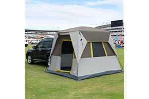 TIMBER RIDGE 5 Person SUV Tent Weather Resistant Portable for Car SUV Van Camping, Includes Rainfly and Storage Bag, 10' W X 8' L X 7.1' H
