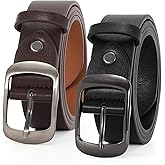 VONMELLI 2 Packs Women Leather Belts for Jeans Fashion Leather Ladies Waist Belt