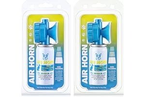 HappyAlley Air Horn, 1.4 oz 120 dB Loud Air Horns for Safety, for Coyotes and Aggressive Dog, Stops Attacking Fighting Barking Chasing, Effective Training Tool & Outdoor Safety Alarm, Blue(2 Pack)