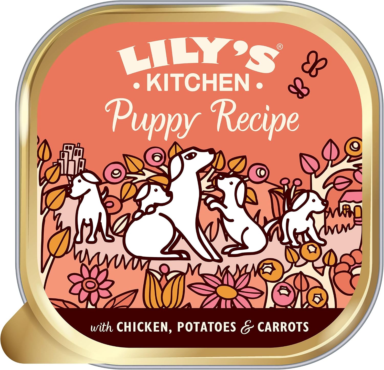 Lily’s Kitchen Made with Natural Ingredients Puppy Recipe With Chicken Wet Dog Food Tray (10 x 150g), multi-coloured