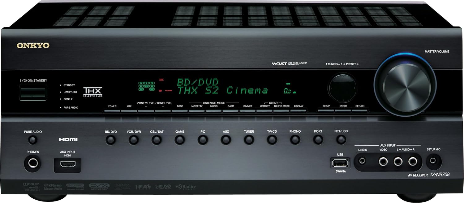 Onkyo TX-NR708 7.2-Channel Network Home Theater Receiver (Black) (Discontinued by Manufacturer)