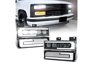 MOVOTOR LED Headlight Assembly Replacement 500% Bright Anti-glare Headlamps with Welcome DRL Turn Signal Lights Compatible wi