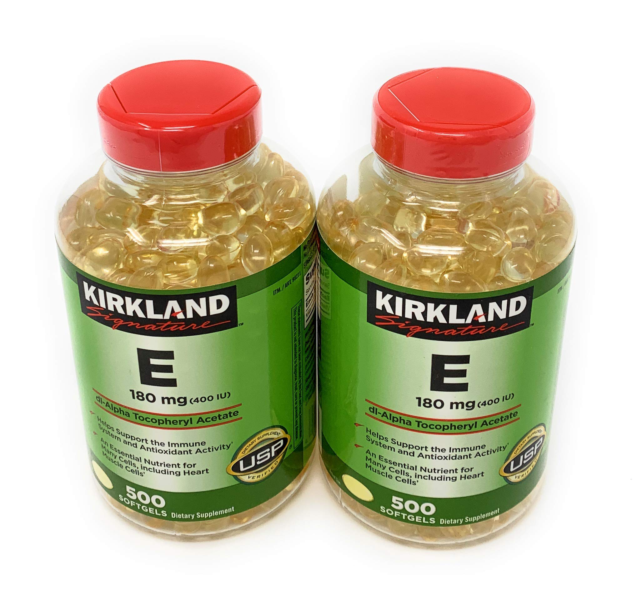 Kirkland Signature, Vitamin E 400 IU brdqt 500 Softgels (Pack of 2
