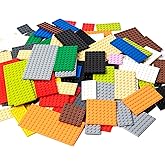 MANNIDOO 110 Pieces Classic Building Plates, 11 Sizes Small Baseplates Multipacks - Compatible with All Major Brands Building Pieces, Flat Platform Base for Moc Building, 12 Colors