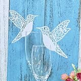 50 Cartes Place Oiseau Blanc - Marque-place Pour Mariage Et événements