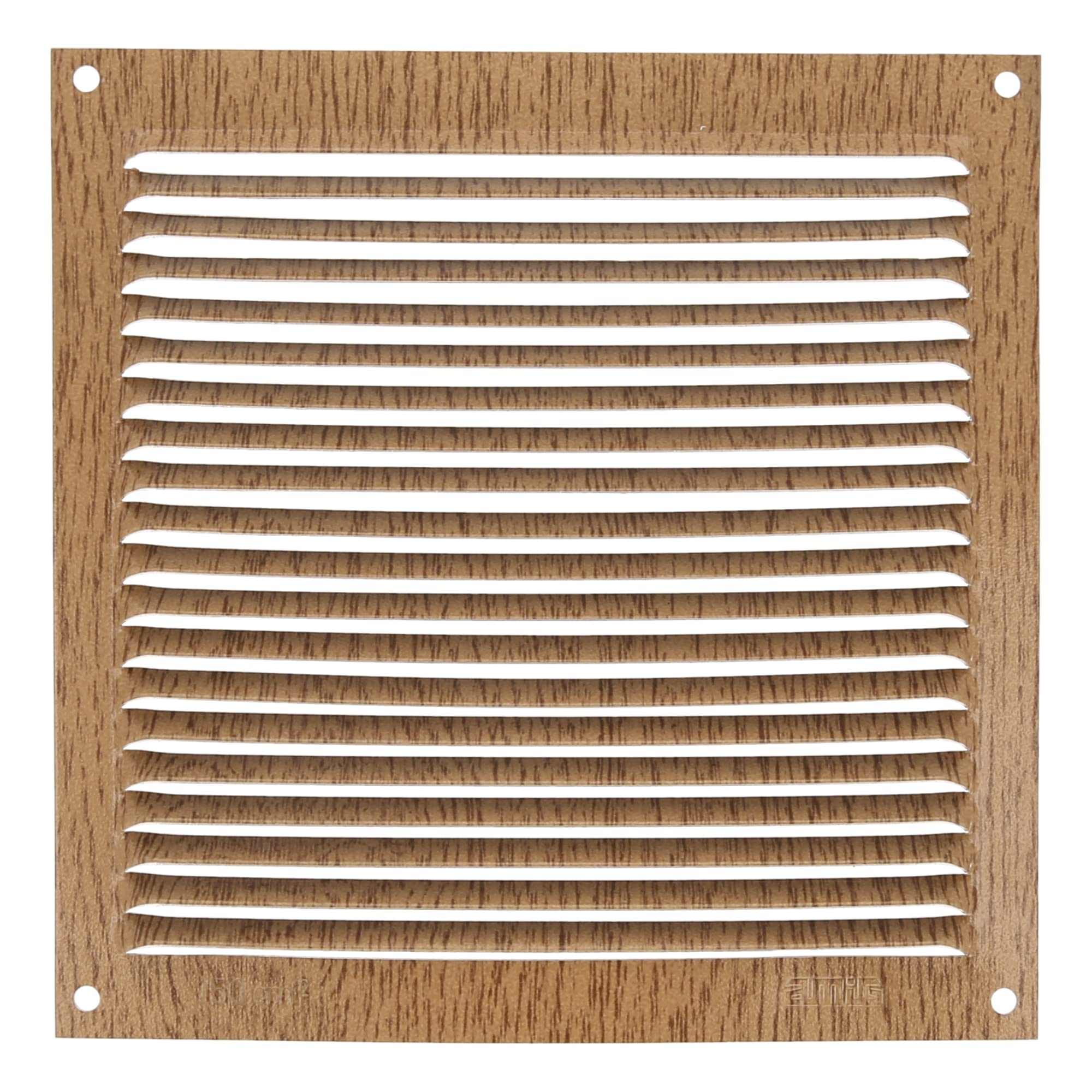 Amig - Square Aluminium Grille - Ventilation Grills for Air Outlet - Ideal for Kitchen and Bathroom Ceiling - Measures 170 x 170 mm - Wood Colour — image 1