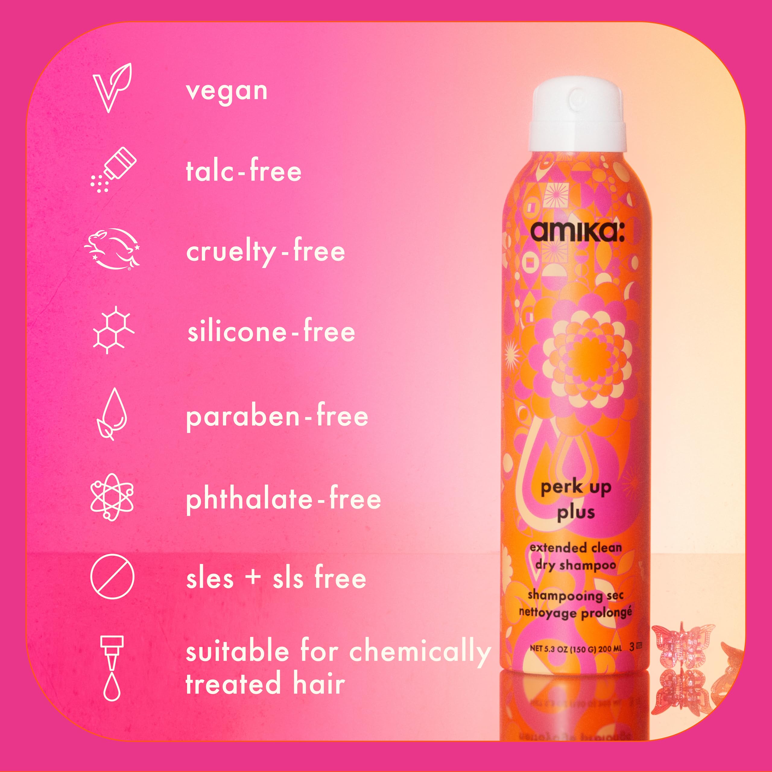 amika perk up plus extended clean dry shampoo