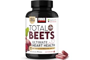 Force Factor Total Beets Ultimate Heart Health, Beet Root Capsules for Blood Pressure Support, CoQ10, Organic Beet Root Powder, Hawthorn Berry to Support Nitric Oxide & Blood Flow, 90 Capsules