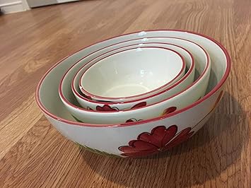 Amazon.com: Cuenco de cerámica tailandés original, juego de ...