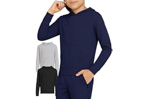 PURE CHAMP 3 Pack Mesh Boys Hoodies Active Athletic Quick Dry Pullover Hoodies For Boys Essentials Hoodie Lightweight 4-20