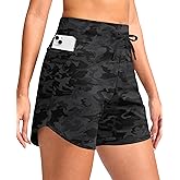G Gradual Women's 5" Athletic Running Shorts with Zip Pockets Stretchy Quick Dry High Waisted for Workout Gym Hiking