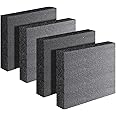 2 Pcs Polyurethane Foam Sheet 12 x 10 x 2.125 inch High Density Foam Board Insert Cuttable Packing Foam for Cases, Packing Foam Pads for Toolbox Camera Storage and Crafts (Black)
