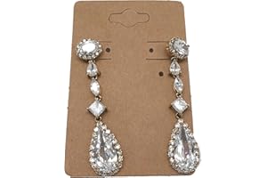 The Display Guys Various Hanging Earring Display Cards, Jewelry Display Pack of 100 pcs (2"x3" Inch, Kraft)