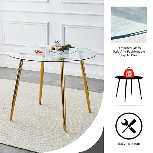 Amazon Piece Round Glass Dining Set Gopop Glass Dining Table Set