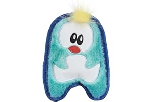 Outward Hound Durablez Minis Stuffing-Free Squeaky Plush Dog Toy for Puppies & Small Dogs - Interactive, Soft Yet Tough, No Mess, Jumbo Squeaker, Long-Lasting Play, Penguin