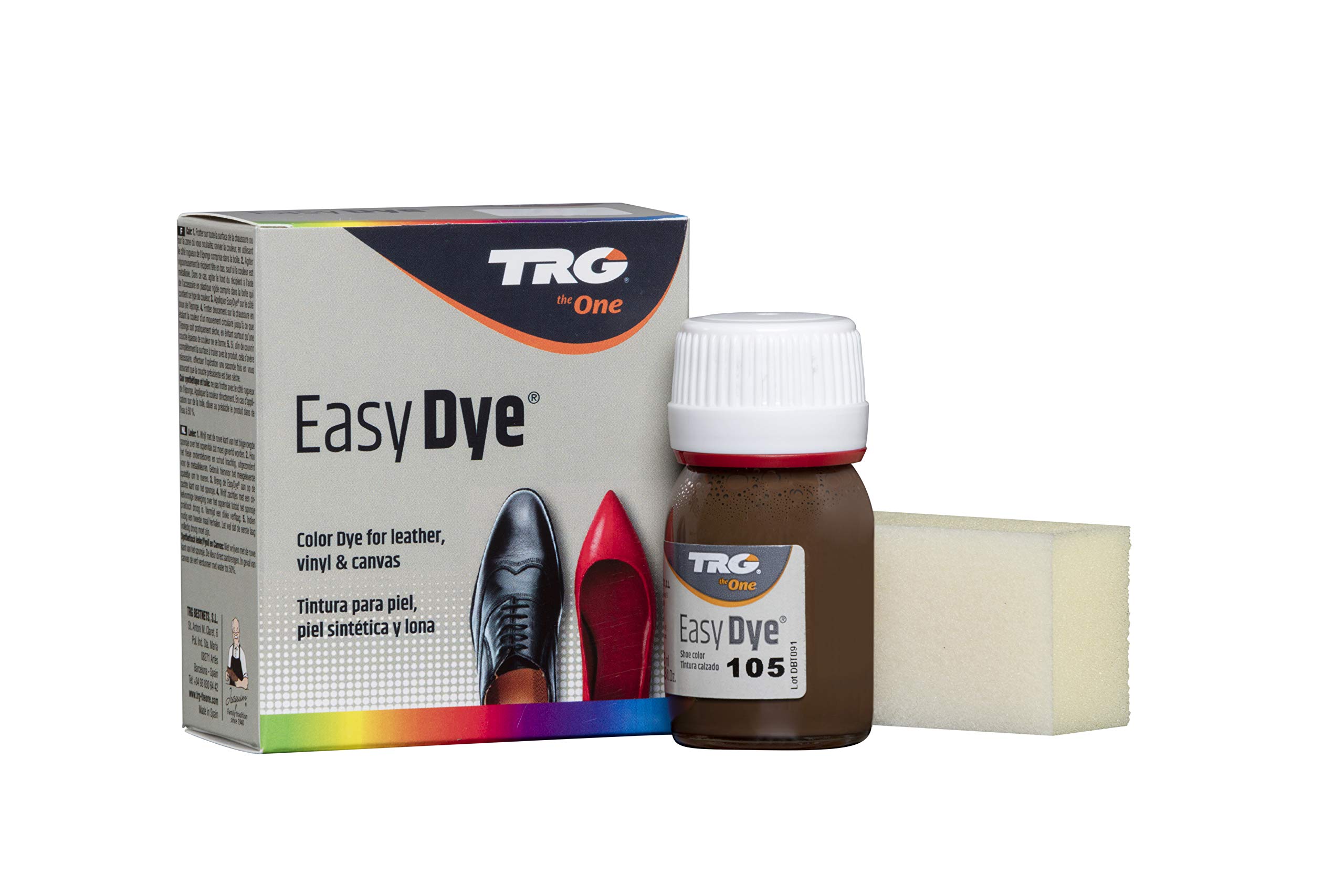 TRG The One Easy Dye, Leather Shoe Color Restore Paint, 105 Pony 25 ml