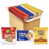 Nabisco Crackers Variety Pack, 3 Flavors, 40 Snack Packs | RITZ Toasted Chips, Wheat Thins Snacks Whole Grain Wheat Crackers,