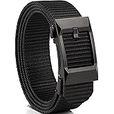 GEIT Men's Nylon Ratchet Belt, 1 3/8" Adjustable Web Belt with Slide Click Buckle for Dress Casual Work