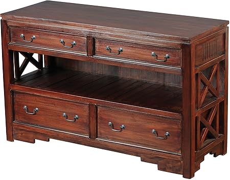 Sterling 6500825 Galloway Wood Media Cabinet 30 Inch Mahogany