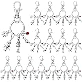 Tondiamo 16 Pcs Nutcracker Ballet Keychains for Ballerina Gifts Bulk Recital Dancer Valentine Galentine Gift with Nutcracker Charms for Ballet Lover Friends