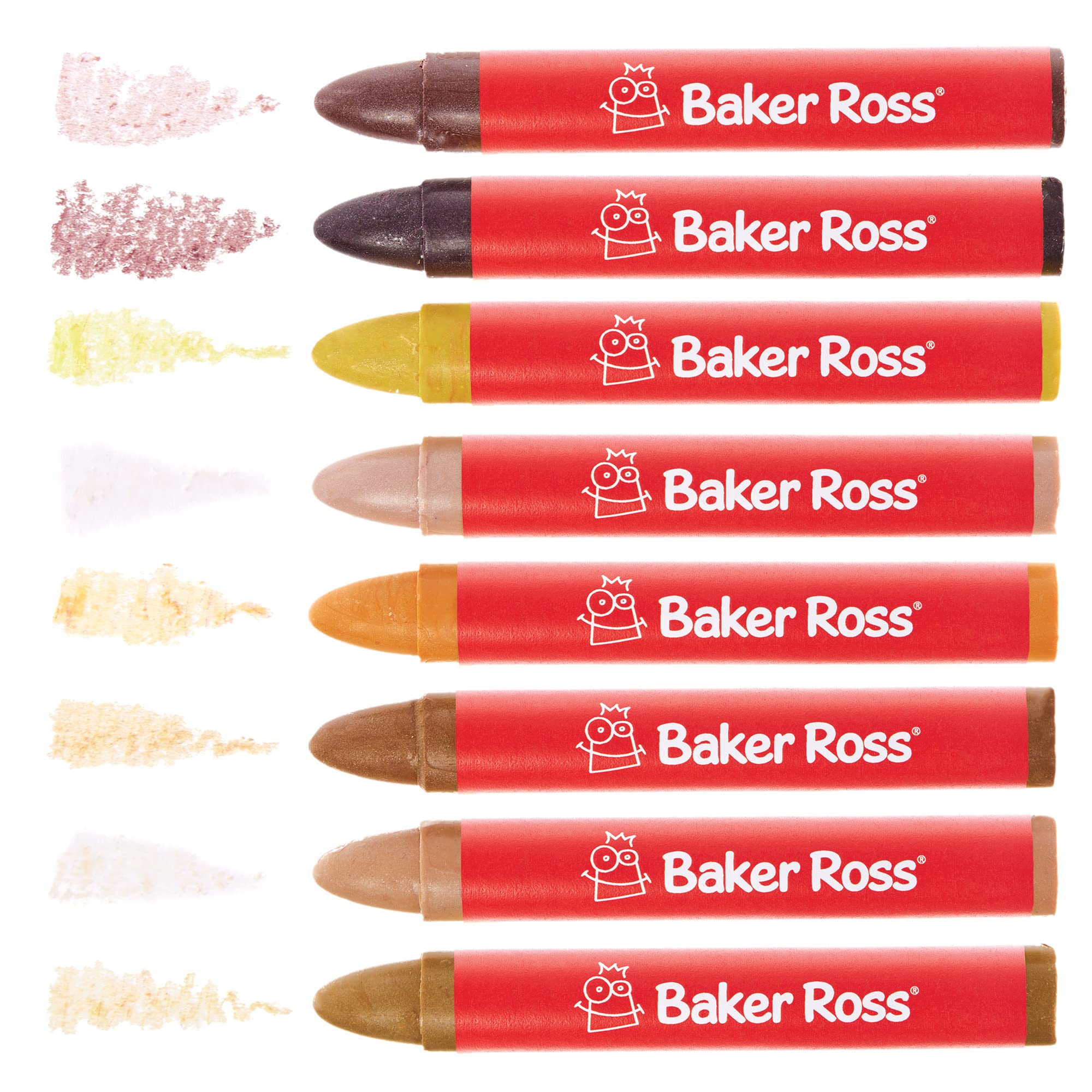Baker Ross FX819 skin tone crayons - packs of 2 boxes, arts and crafts supplies