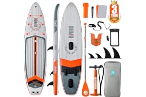 Niphean (Extra Large) Inflatable Paddle Board, SUP for 2+1 People/Family, Stand Up Paddle Board with (Beginner Friendly) Balanced Wing, Waterproof Phone Pouch, Paddle Boards for Adults, Gift Ideas