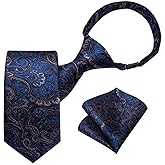 DiBanGu Boys Pre-tied Neckties and Pocket Square Set Adjustable Strap Tie for Kids Wedding Party Graduation School Uniforms