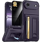 BUSCBEAR for iPhone Air Case Wallet with Card Holder (4-5Cards) +1 Privacy Screen Protector,[RFID Blocking][Kickstand][Military Drop Protection] Full Camera Protection Wallet Case for iPhone 17 Air